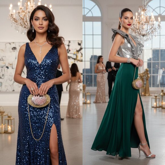 Gold Clutch with Pink Abalone Shell - Picture 2 of 5